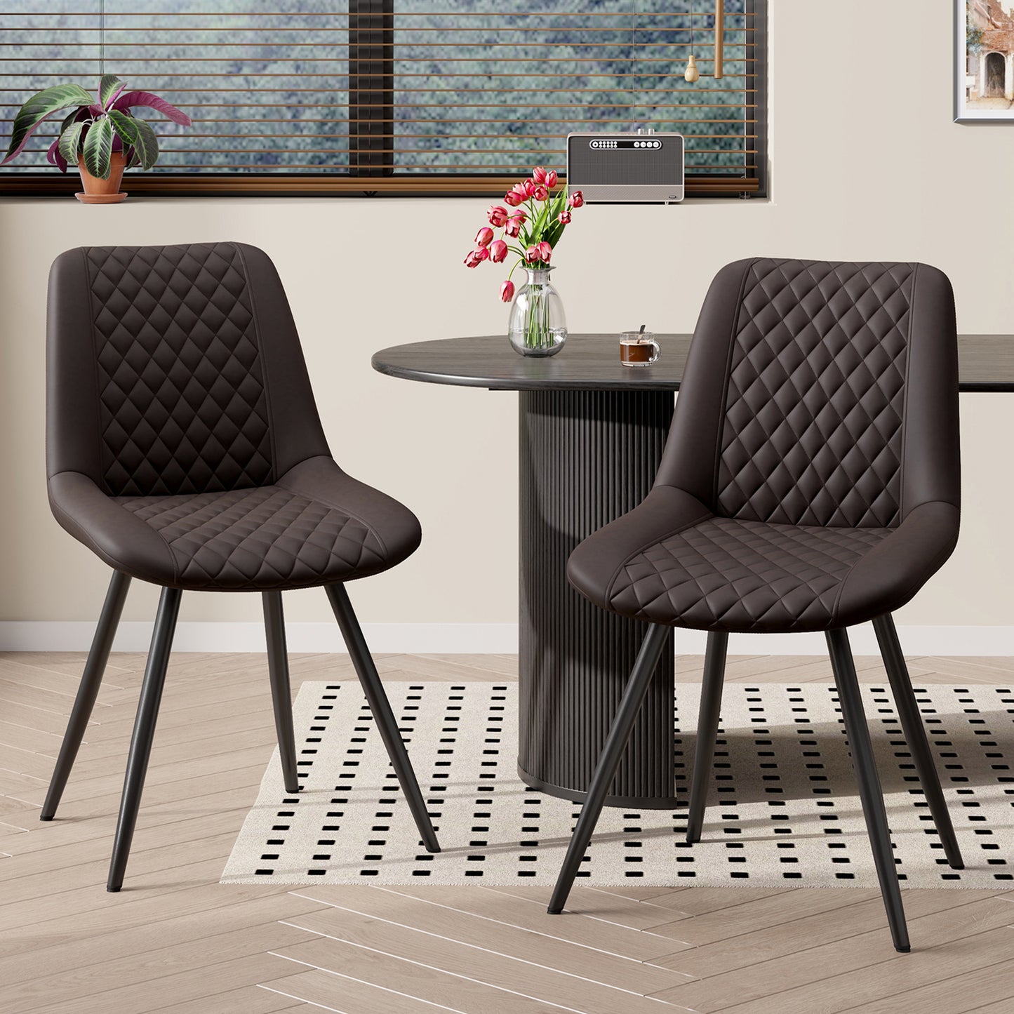 PU leather dining chairs,kitchen, living room, bedroom. - URBAN METRO