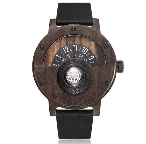 Multifunctional Compass Wood Watch Outdoor Sports Watch - URBAN METRO