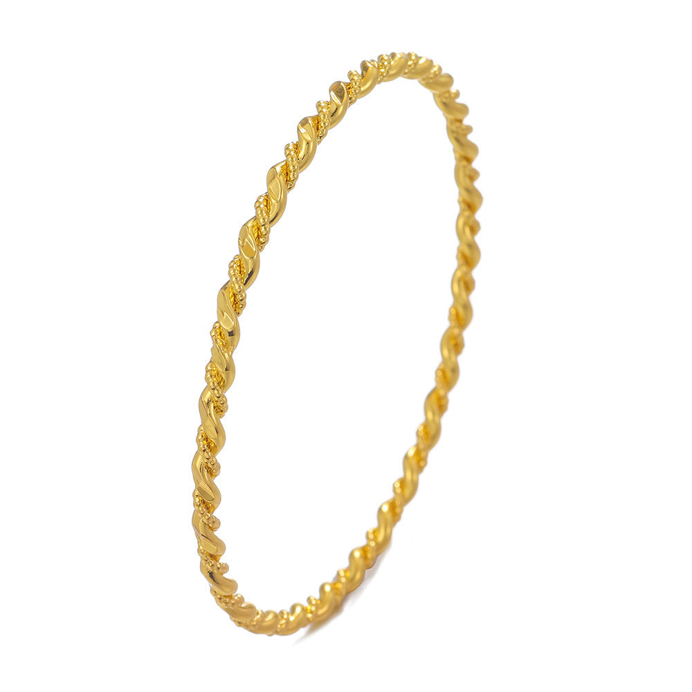 1Pcs Simple And Fashion Gold Bracelet Fried Dough Twists Rope Bracelet For Women - URBAN METRO