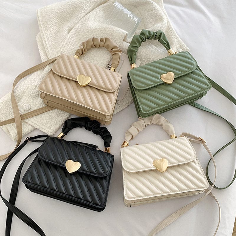 Women Handbags Fashion Chain Shoulder Bags With Love Metal Design - URBAN METRO