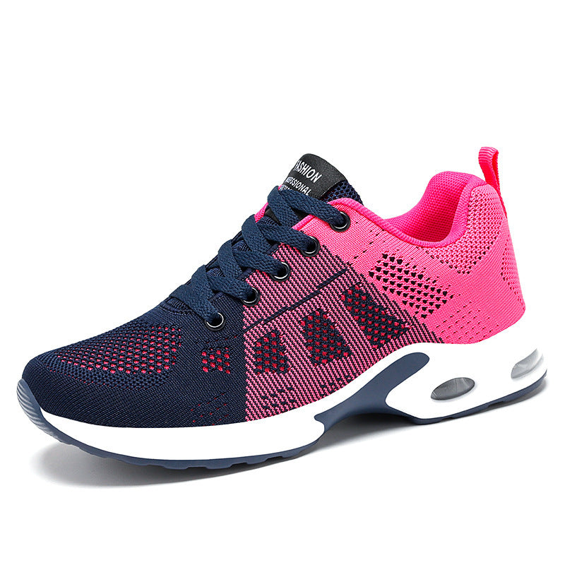 Casual Shoes Breathable Lightweight Mother Shoes Lace-up Cushioned Sneakers Women - URBAN METRO