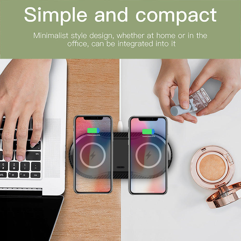 Wireless Charger Dual Mobile Phone Charger - URBAN METRO