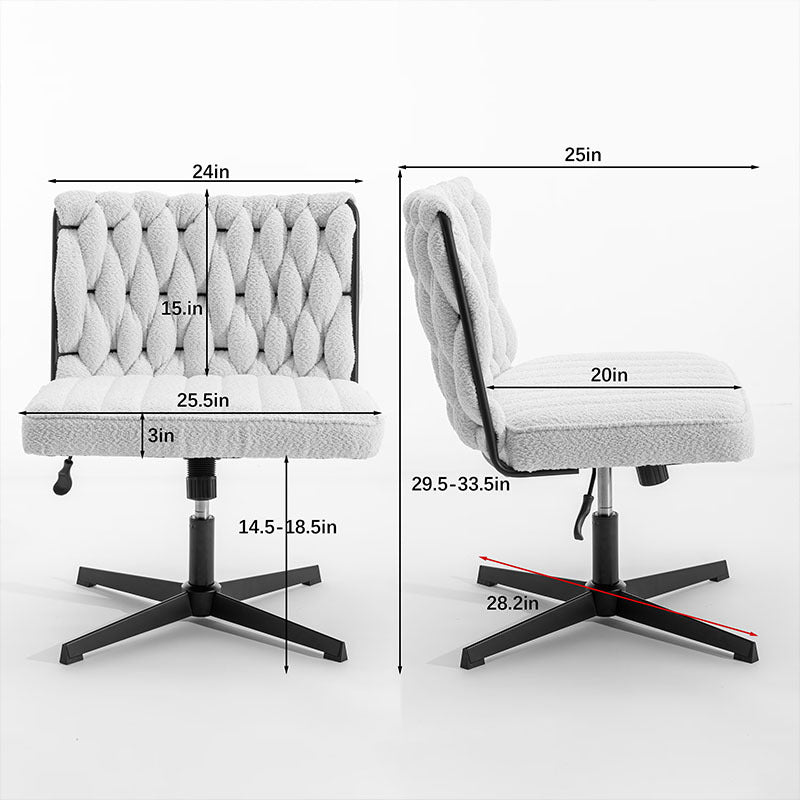 Armless Office Desk Chair No Wheels - URBAN METRO