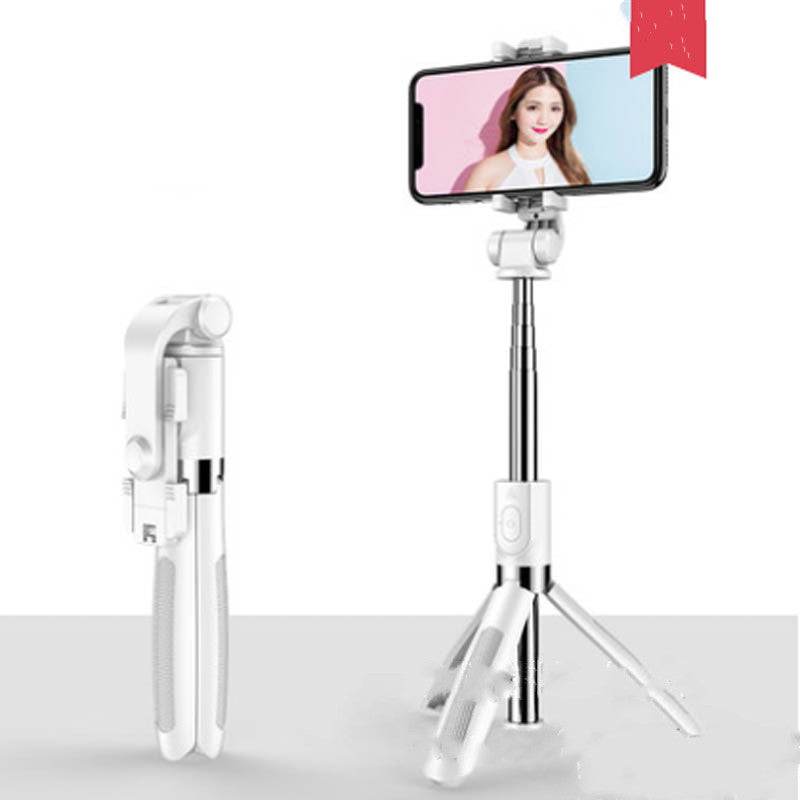 Compatible with Apple, Tripod Selfie Stick Mobile Universal Live Triangle Bracket One Bluetooth Selfie Artifact - URBAN METRO
