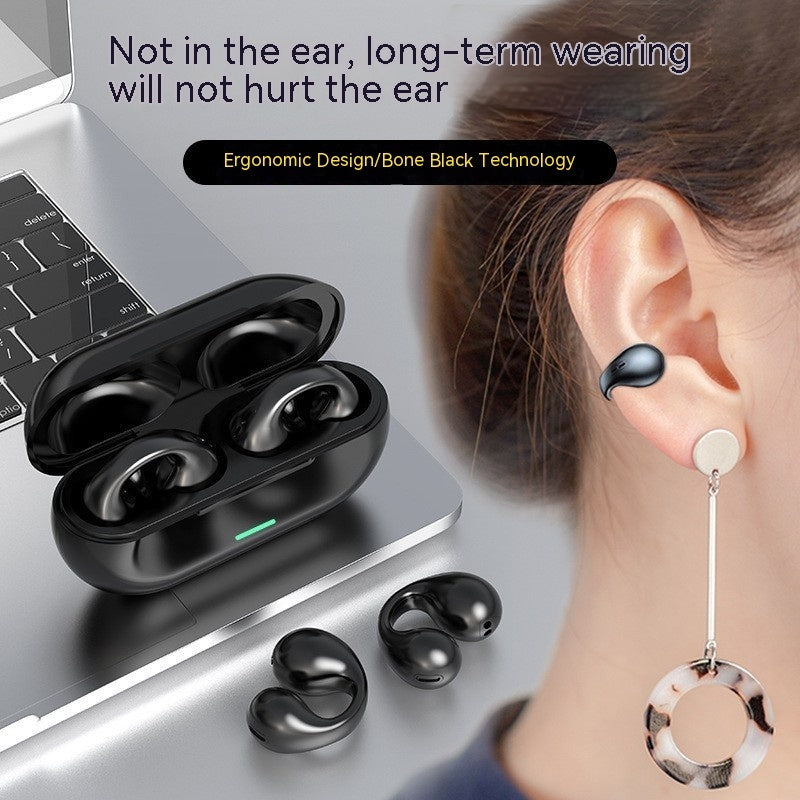 Wireless Ear Clip Bluetooth Headset TWS Comfortable Wear Not In-Ear Sports Wireless Bone Conduction 5.3 Bluetooth Headset - URBAN METRO