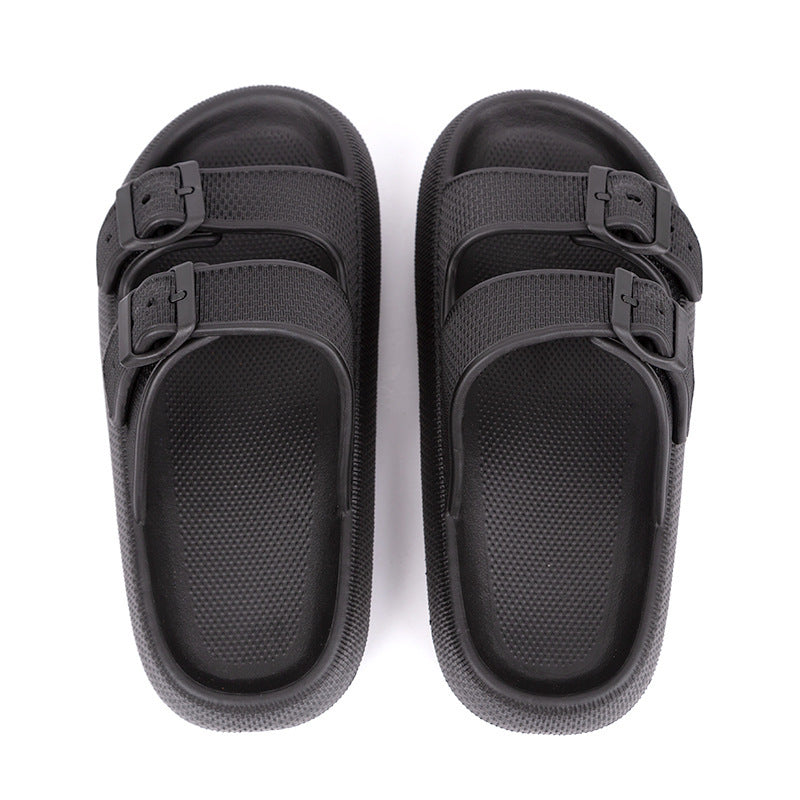 Platform Slippers Women's Summer Buckle Home Shoes Fashion Outdoor Wear Soft Bottom Sandals - URBAN METRO