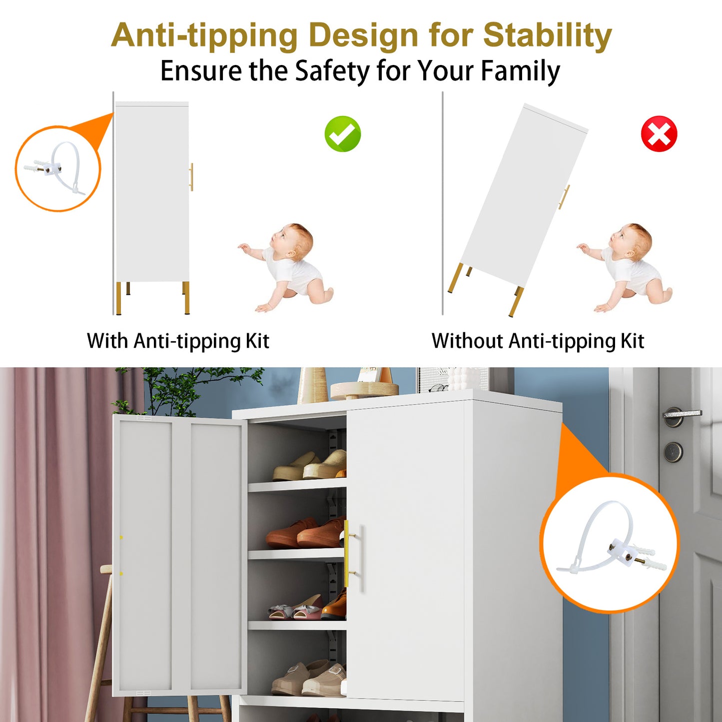 2-Door Shoes Cabinet - URBAN METRO