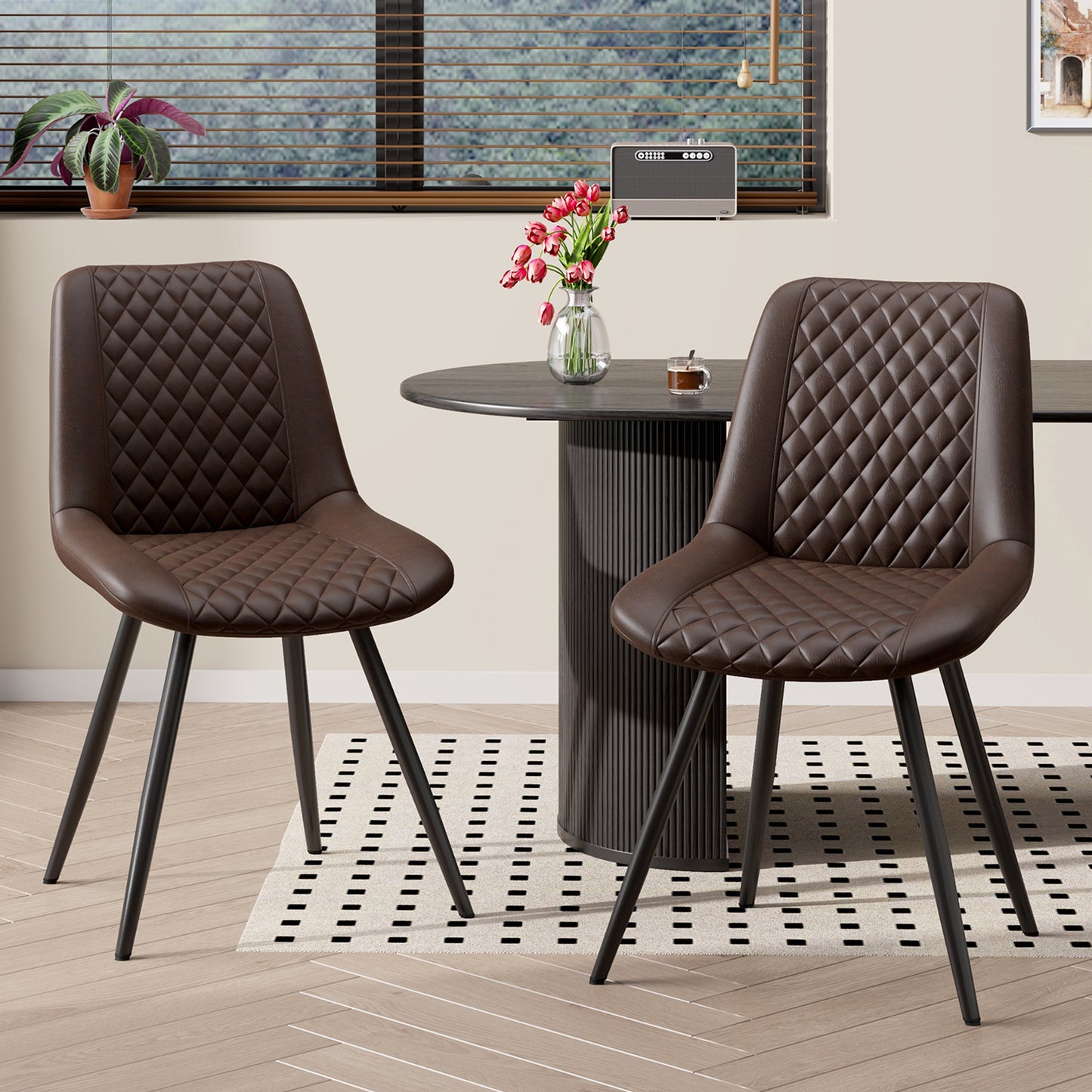 PU leather dining chairs,kitchen, living room, bedroom. - URBAN METRO