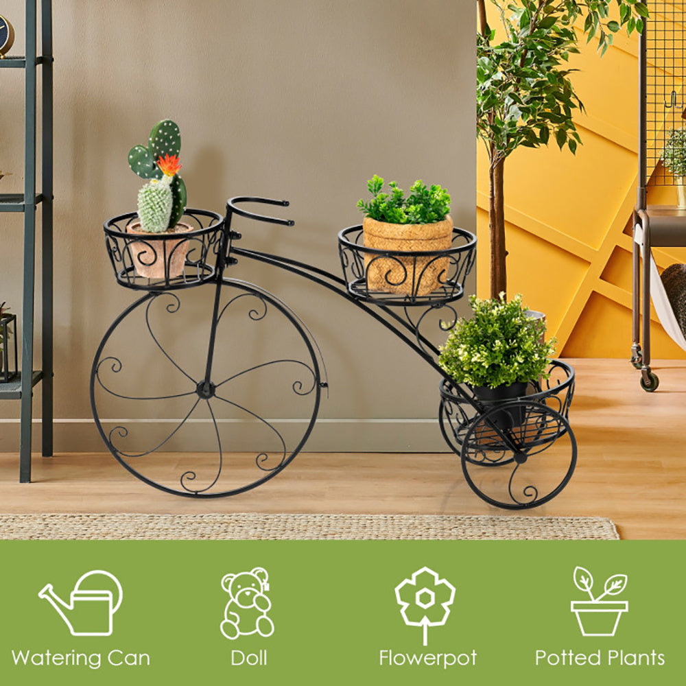 Tricycle Plant Stand Flower Pot Cart Holder In Parisian Style - URBAN METRO