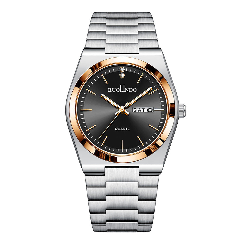 Double Calendar Advanced Stainless Steel Luminous Men's Watch - URBAN METRO