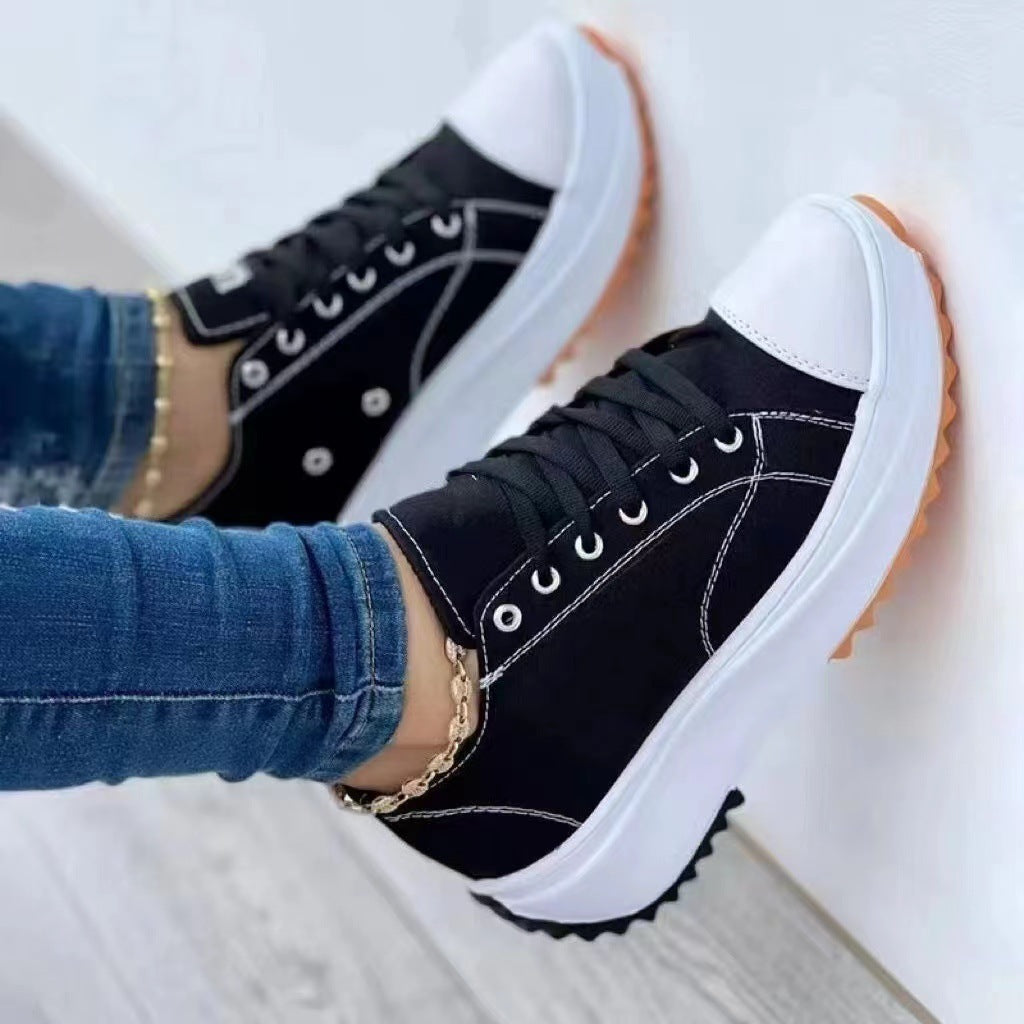 Women's Canvas High Top Casual Shoes - URBAN METRO