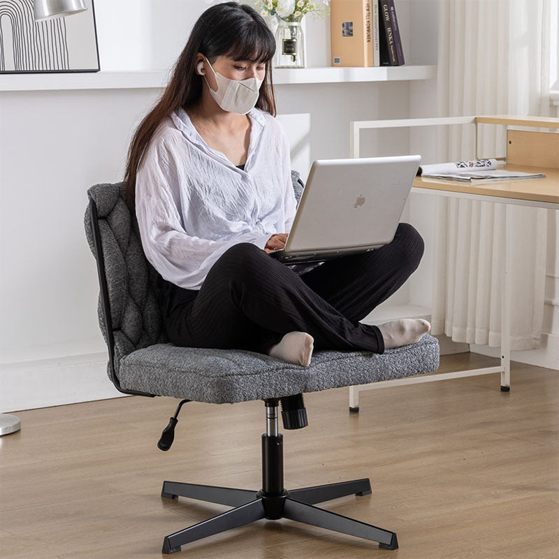 Armless Office Desk Chair No Wheels - URBAN METRO
