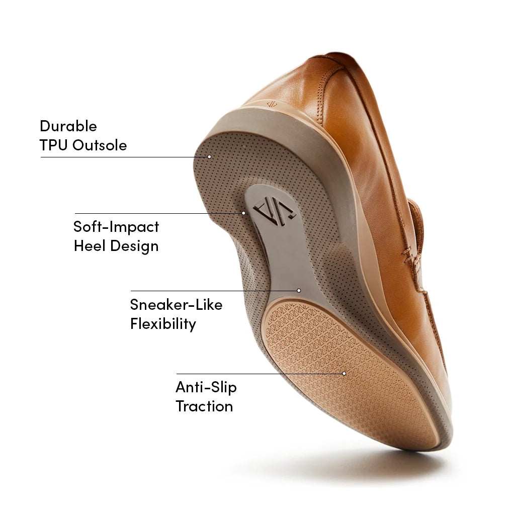 Tan Leather Loafers for Men – Premium Slip-On Formal & Casual Shoe - URBAN METRO