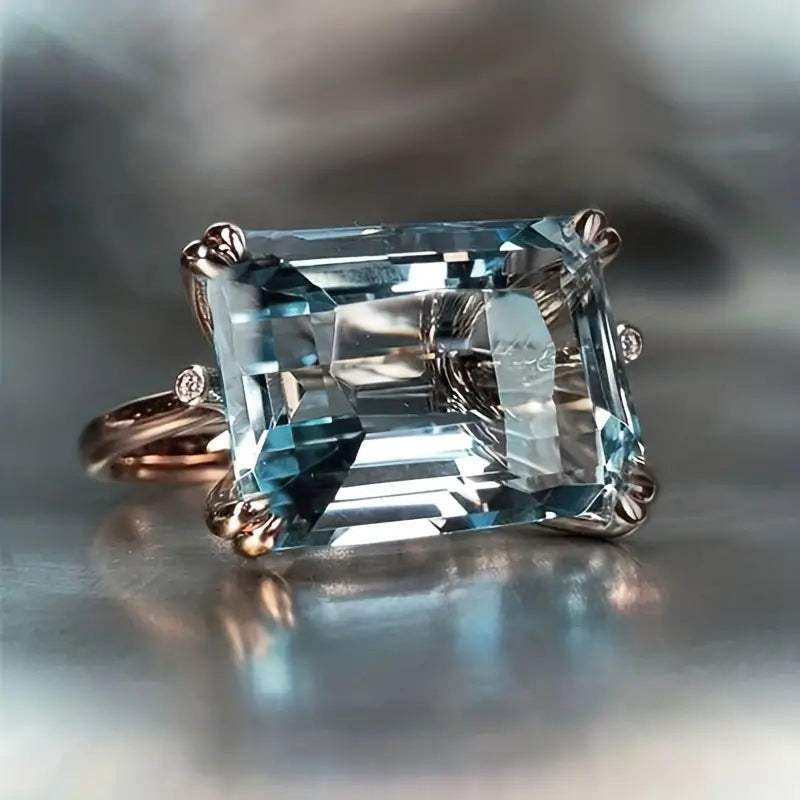 men's Fashion Personality Retro BlueWo Square Ring - URBAN METRO