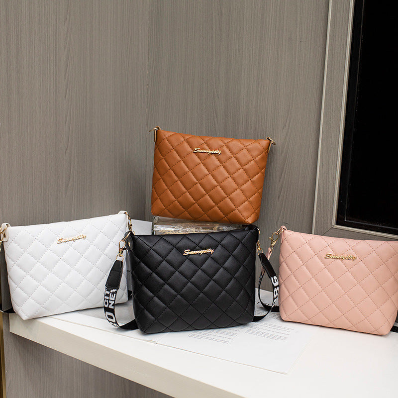 Small Messenger Bag For Women Trend Lingge Embroidery Female Shoulder Bags Fashion Chain Ladies Crossbody Purse - URBAN METRO