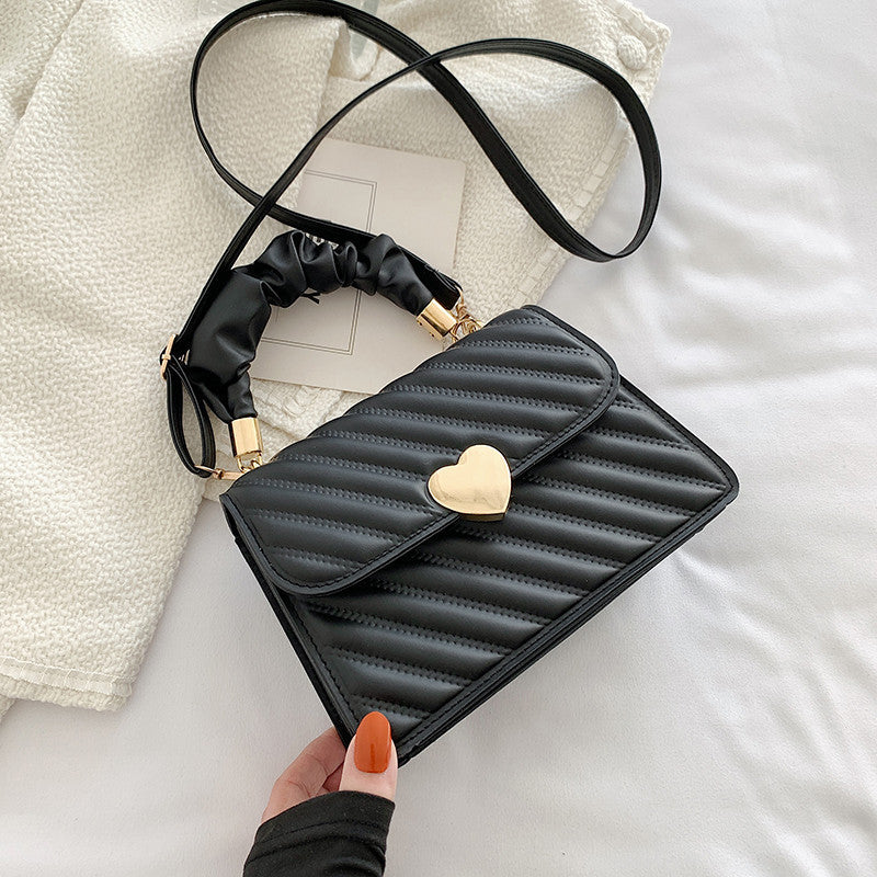 Women Handbags Fashion Chain Shoulder Bags With Love Metal Design - URBAN METRO