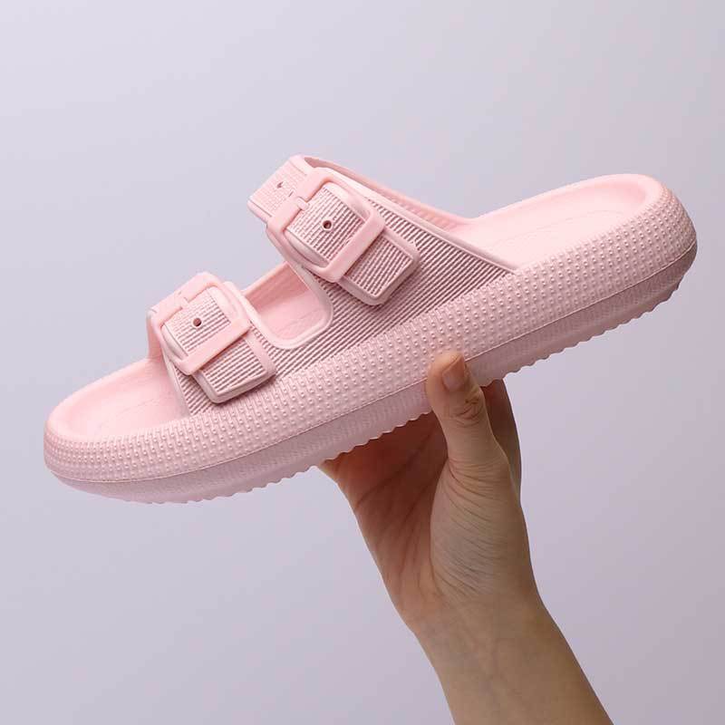 Platform Slippers Women's Summer Buckle Home Shoes Fashion Outdoor Wear Soft Bottom Sandals - URBAN METRO