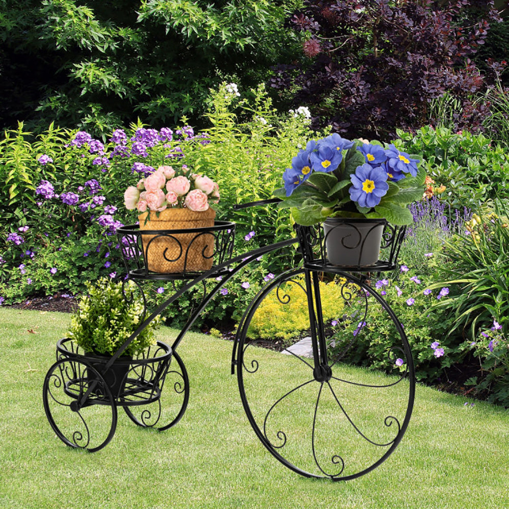 Tricycle Plant Stand Flower Pot Cart Holder In Parisian Style - URBAN METRO