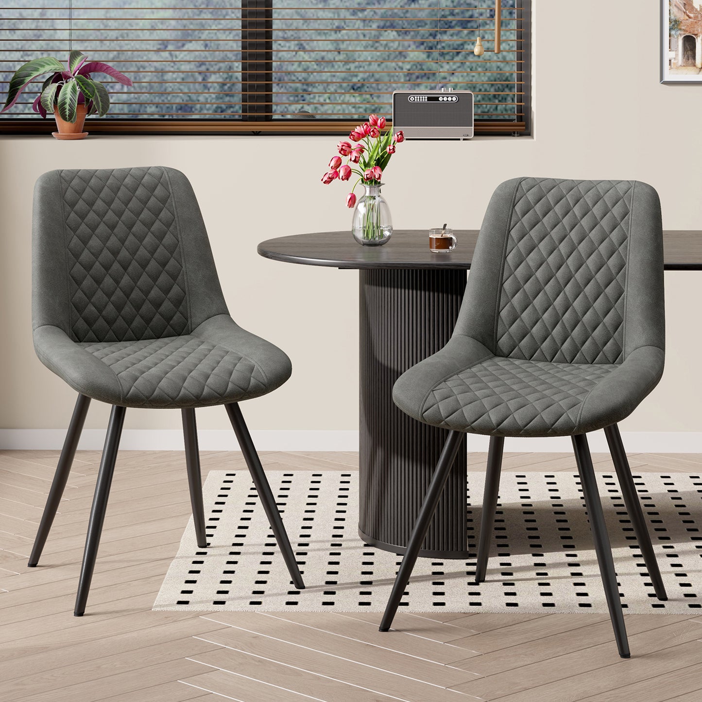 PU leather dining chairs,kitchen, living room, bedroom. - URBAN METRO
