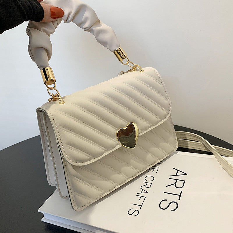 Women Handbags Fashion Chain Shoulder Bags With Love Metal Design - URBAN METRO