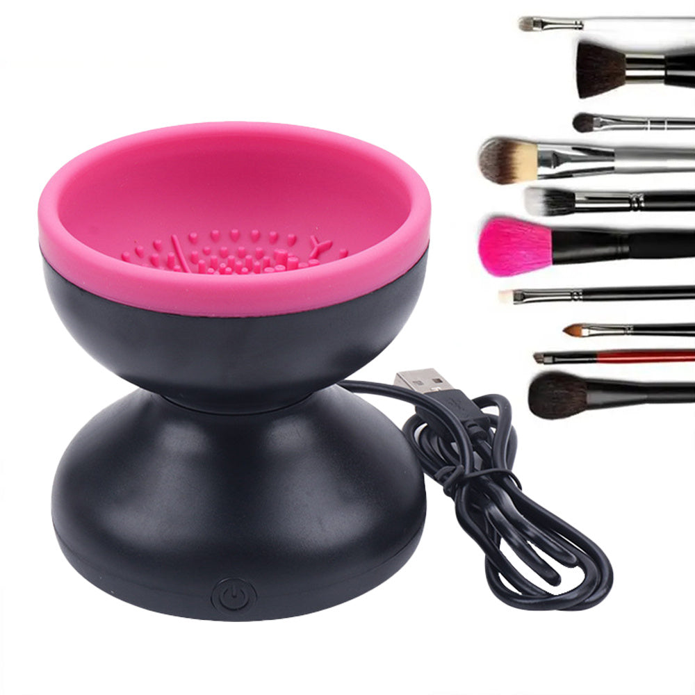 Electric Makeup Brush Cleaner Machine Portable Automatic USB Cosmetic Brush Cleaner Tools For All Size Beauty Makeup Brushes Set - URBAN METRO