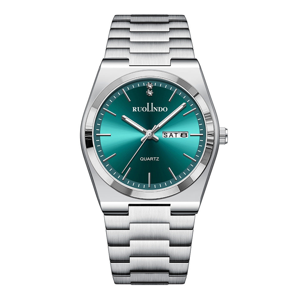 Double Calendar Advanced Stainless Steel Luminous Men's Watch - URBAN METRO