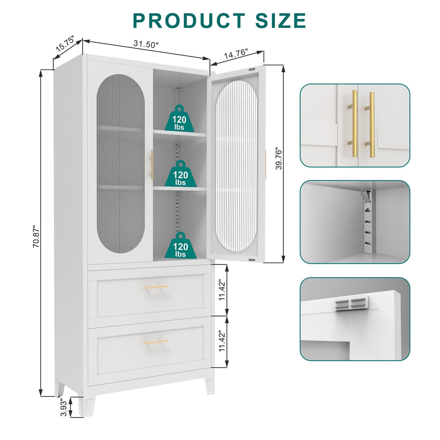2 Doors 2 Drawers Cabinet - URBAN METRO