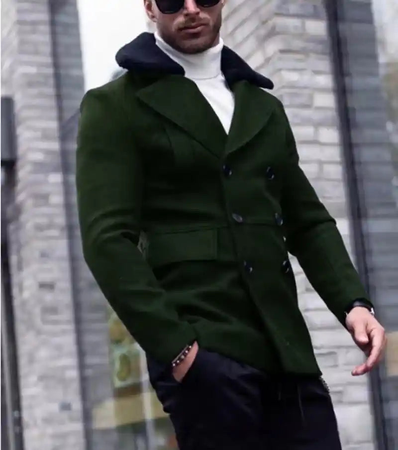 Men’s Fur Collar Coat | Stylish Winter Suit Jacket