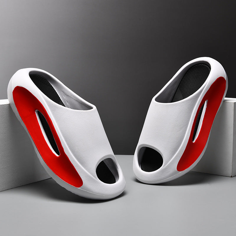 Ins Slippers Women Men Peep Toe Slipper Summer Hollow Unisex Sports Beach Shoes - URBAN METRO