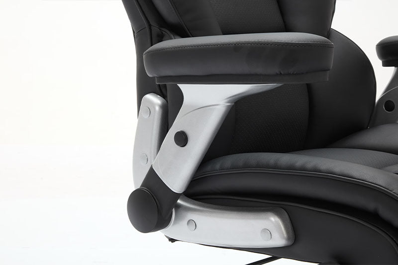 Big And Tall Office Chair 500lbs With Adjustable Lumbar Support, Executive Office Chair With Flip-up Armrest And Wider Seat, Ergonomic Leather Chair Breathable - URBAN METRO