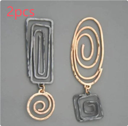 Vintage Bohemian Oval Back Hollow Mosaic Pendant Earrings For Women - URBAN METRO