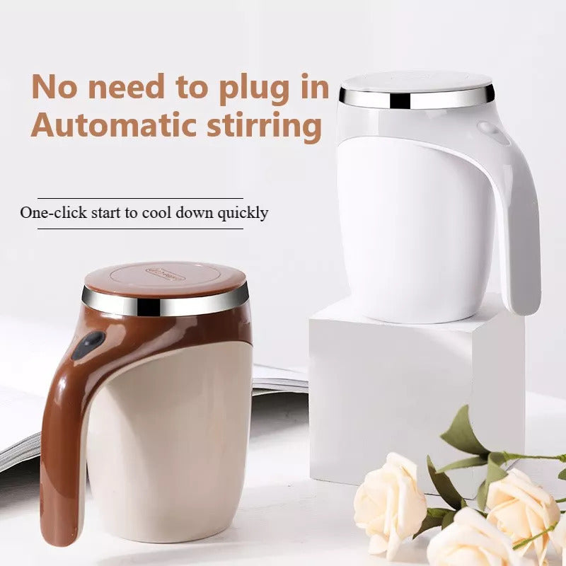 Rechargeable Model Automatic Stirring Cup Coffee Cup High Value Electric Stirring Cup Lazy Milkshake Rotating Magnetic Water Cup - URBAN METRO