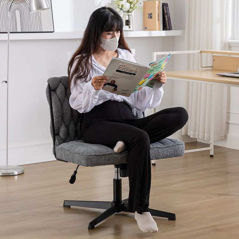 Armless Office Desk Chair No Wheels - URBAN METRO