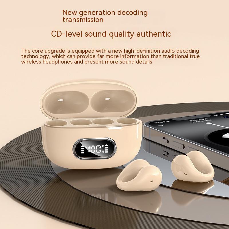 Ear-clip Real Wireless Digital Display Stereo Charging Warehouse Bluetooth Headset - URBAN METRO