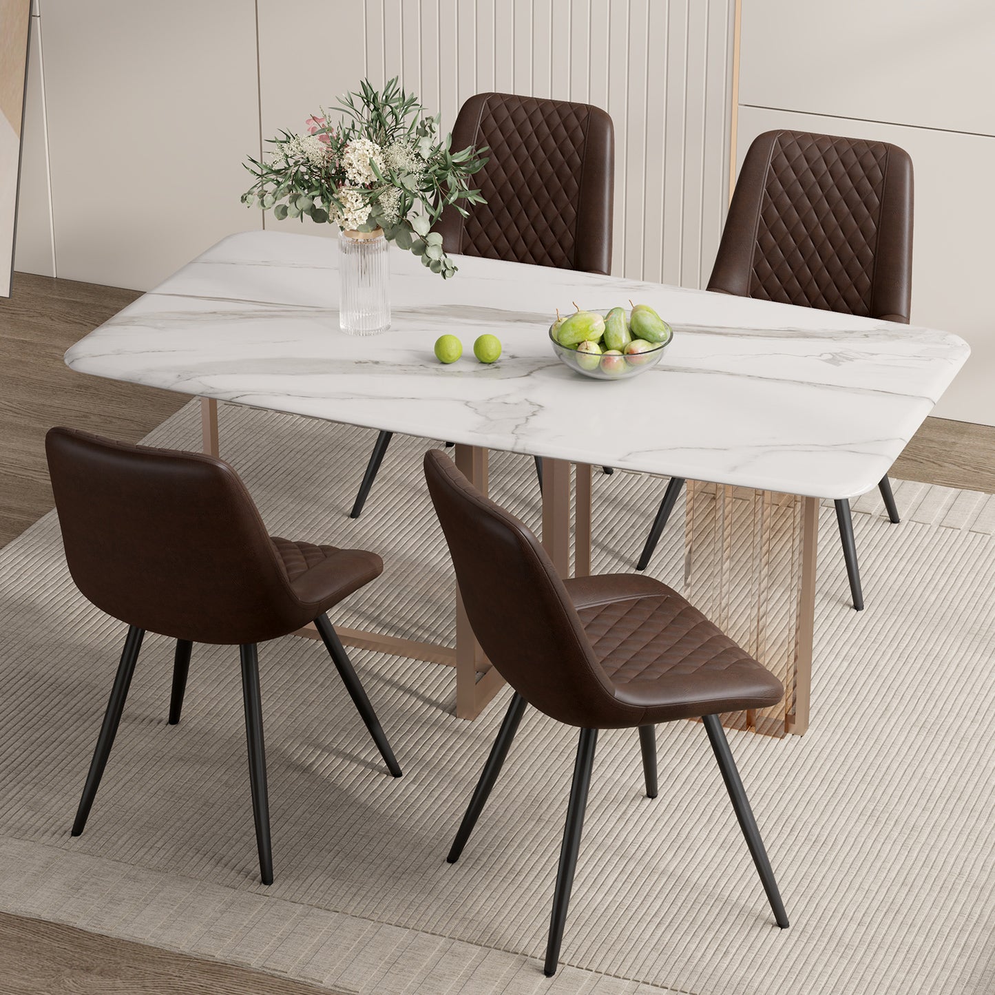 PU leather dining chairs,kitchen, living room, bedroom. - URBAN METRO