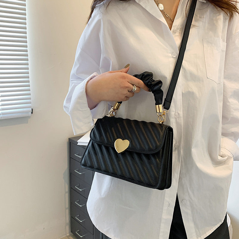 Women Handbags Fashion Chain Shoulder Bags With Love Metal Design - URBAN METRO