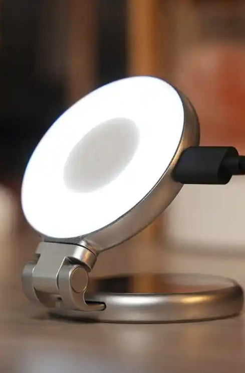 Mobile phone magnetic suction beauty fill light with LED ring for selfies, video calls, and live streaming