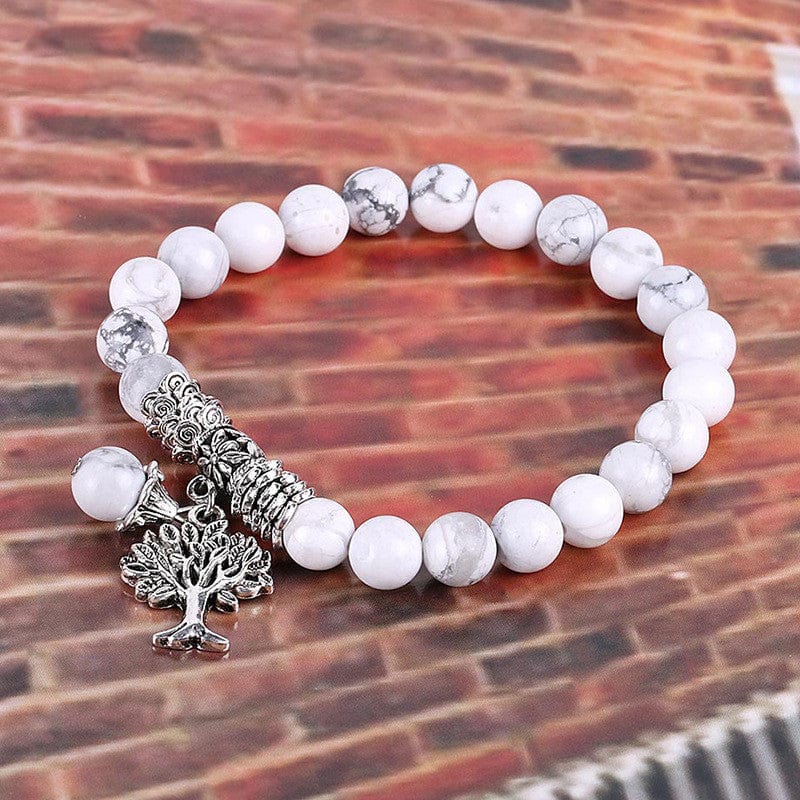 Vintage Frosted White Pine Bead Bracelet - URBAN METRO