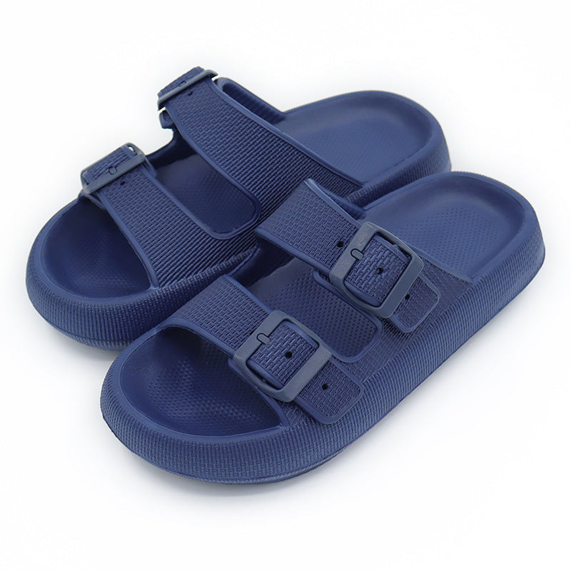 Platform Slippers Women's Summer Buckle Home Shoes Fashion Outdoor Wear Soft Bottom Sandals - URBAN METRO