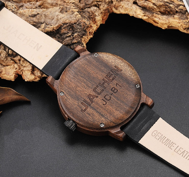 Multifunctional Compass Wood Watch Outdoor Sports Watch - URBAN METRO