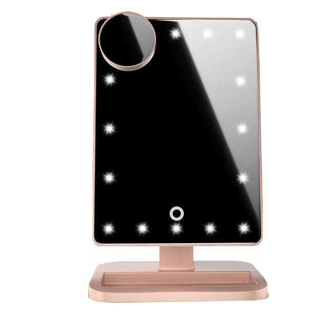 Touch Screen Makeup Mirror With 20 LED Light Bluetooth Music Speaker 10X Magnifying Mirrors Lights - URBAN METRO
