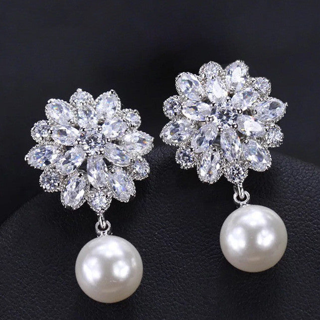 Ice prism micro-set zircon earrings - URBAN METRO