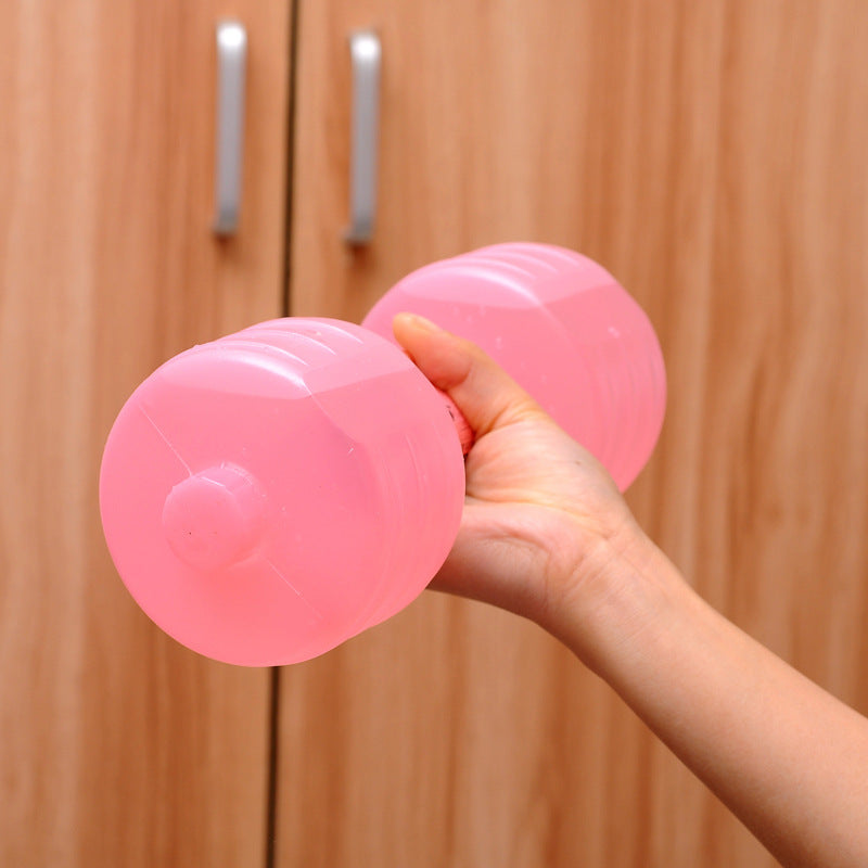 Body Building Water Dumbbell Weight Dumbbells Slimming Fitness Gym Equipment Yoga for Training Sport Plastic Bottle Exercise - URBAN METRO