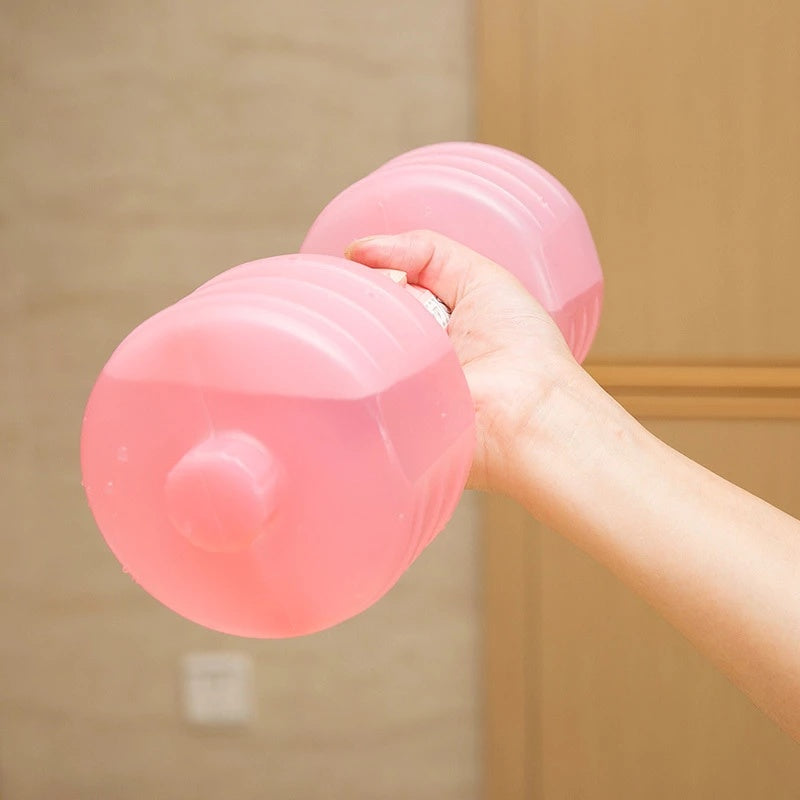 Body Building Water Dumbbell Weight Dumbbells Slimming Fitness Gym Equipment Yoga for Training Sport Plastic Bottle Exercise - URBAN METRO