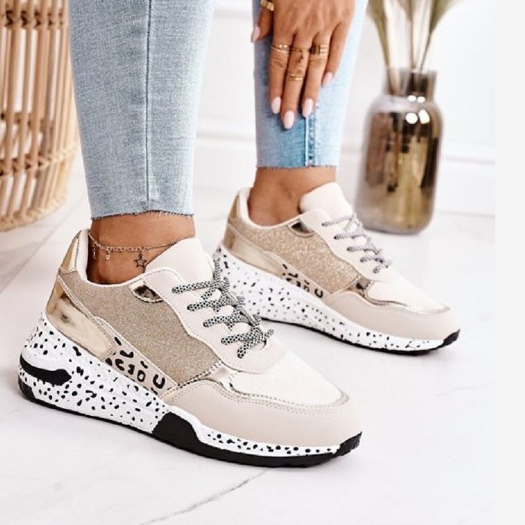 Sneakers Platform Wedge Heel Casual Shoes Lace-up Mesh Sneakers - URBAN METRO