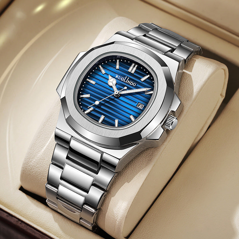 Double Calendar Advanced Stainless Steel Luminous Men's Watch - URBAN METRO