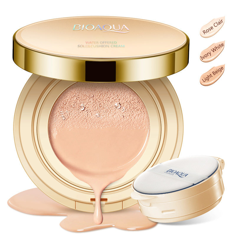 Bioaqua Air Cushion BB Cream 3 Color Concealer Moisturizing Foundation Whitening Flawless Makeup Bare For Face Beauty Makeup - URBAN METRO