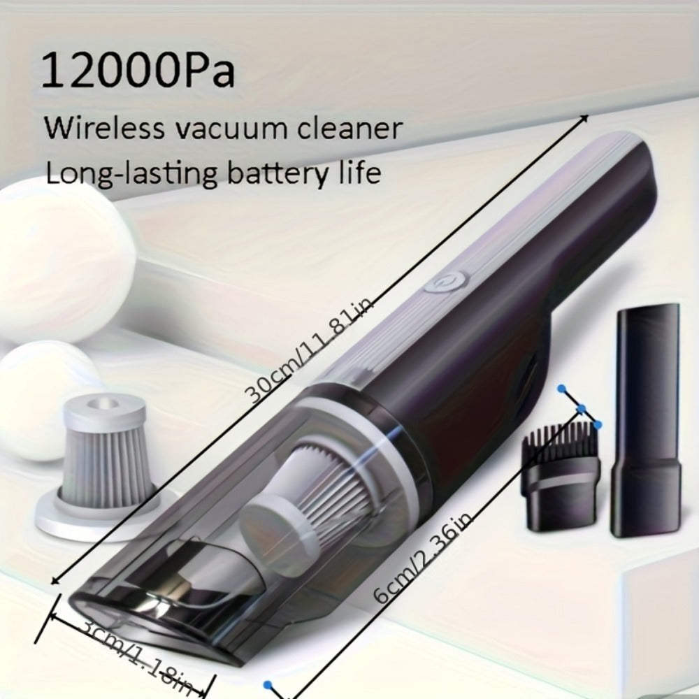 Wireless Red Car Vacuum Cleaner Wireless Car With Strong Suction Handheld Vacuum Cleaner Small Mini Rechargeable Home Vacuum Cleaner - URBAN METRO