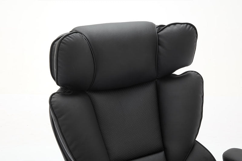 Big And Tall Office Chair 500lbs With Adjustable Lumbar Support, Executive Office Chair With Flip-up Armrest And Wider Seat, Ergonomic Leather Chair Breathable - URBAN METRO