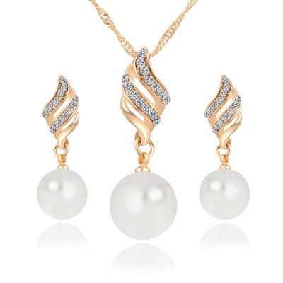 Pearl Stud Necklace Set - URBAN METRO